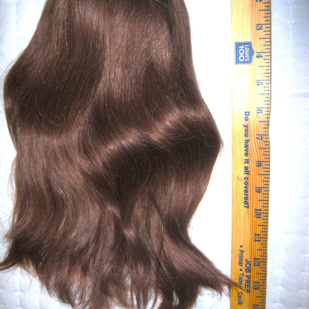 Vintage 100% Human Hair Fall from the 1970's -#31 Medium Brown NEW with tags - Picture 7 of 7